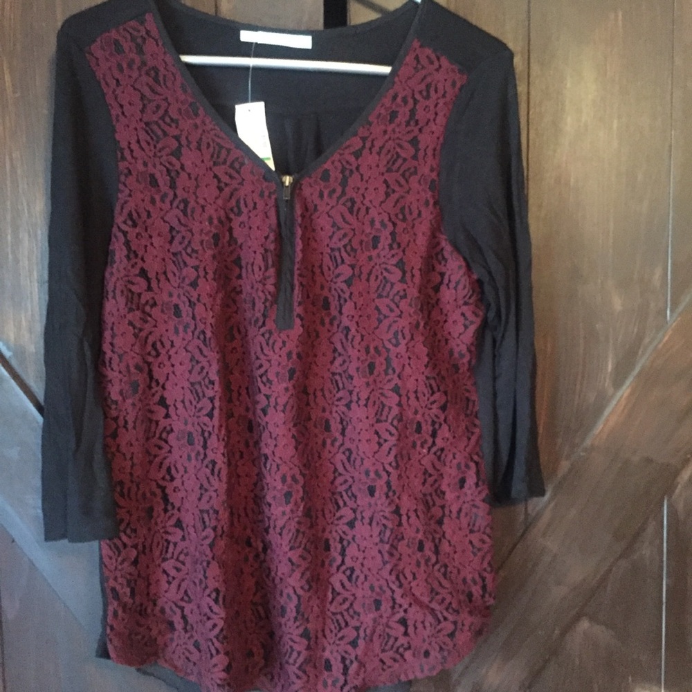 Lace front top